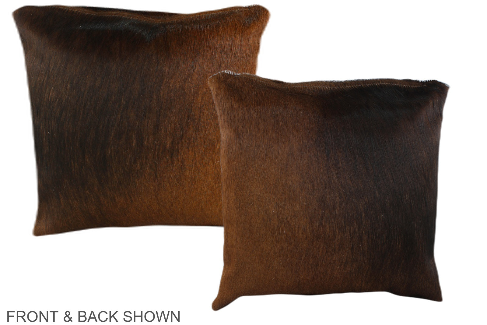 Brown with Red Cowhide Pillow #A35335