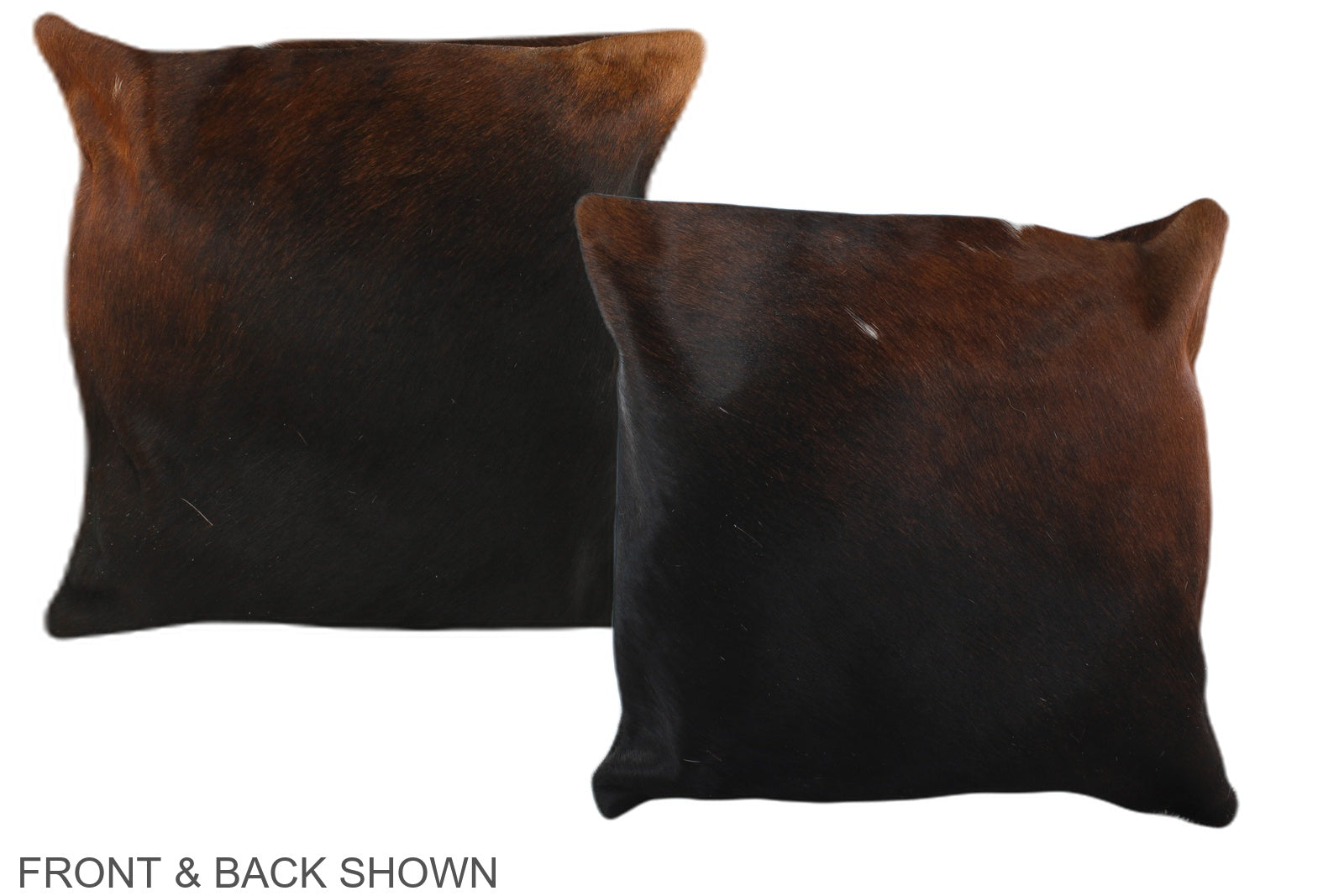 Brown with Red Cowhide Pillow #A35377