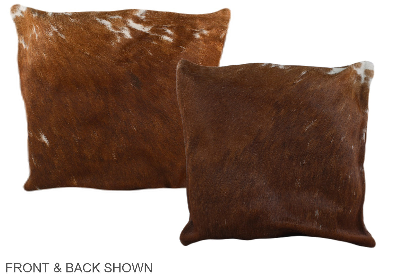 Brown and White Cowhide Pillow #A35382