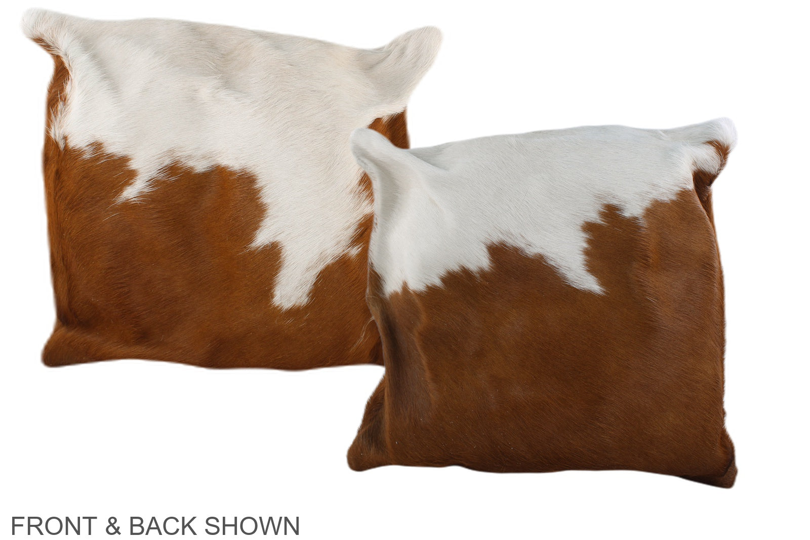 Brown and White Cowhide Pillow #A35391