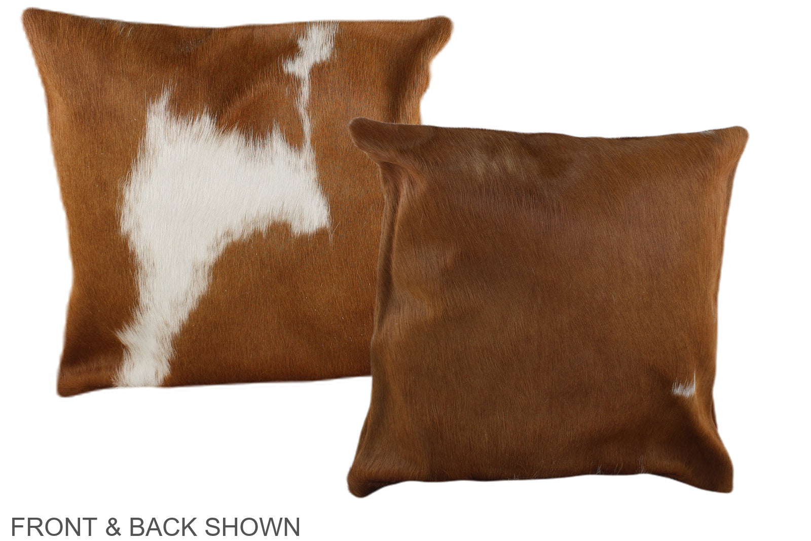 Brown and White Cowhide Pillow #A35395