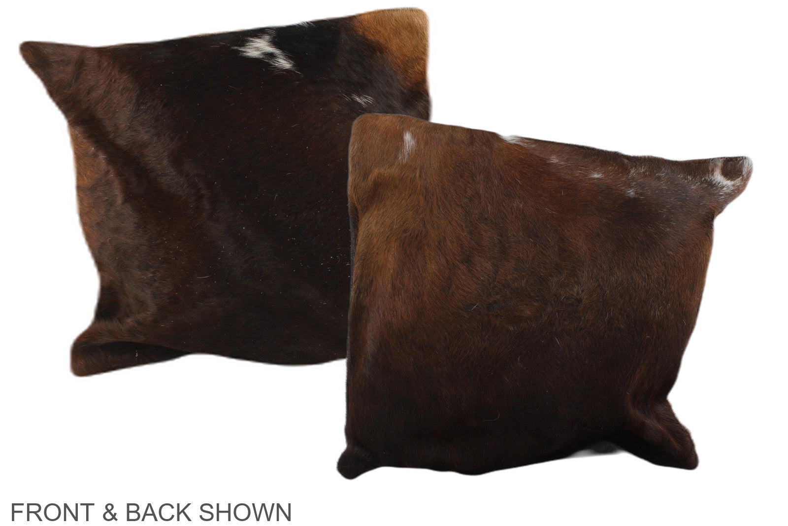 Brown with Red Cowhide Pillow #A35400