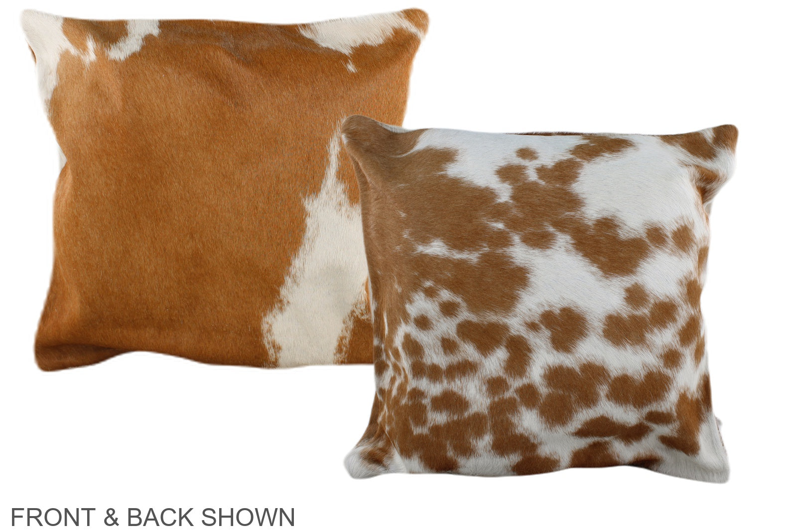 Beige and White Cowhide Pillow #A35411