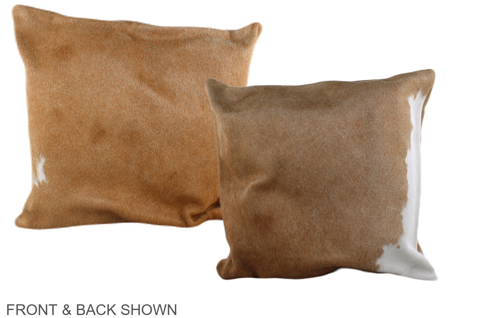 Beige and White Cowhide Pillow #A35412