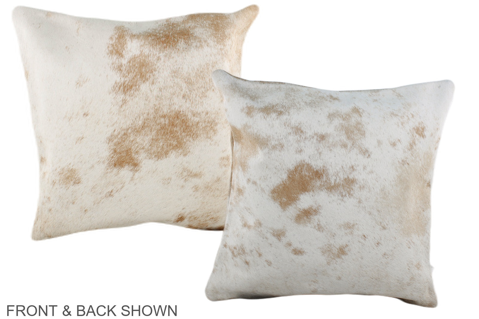 Beige and White Cowhide Pillow #A35414