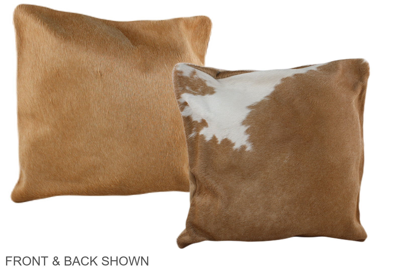 Beige and White Cowhide Pillow #A35421