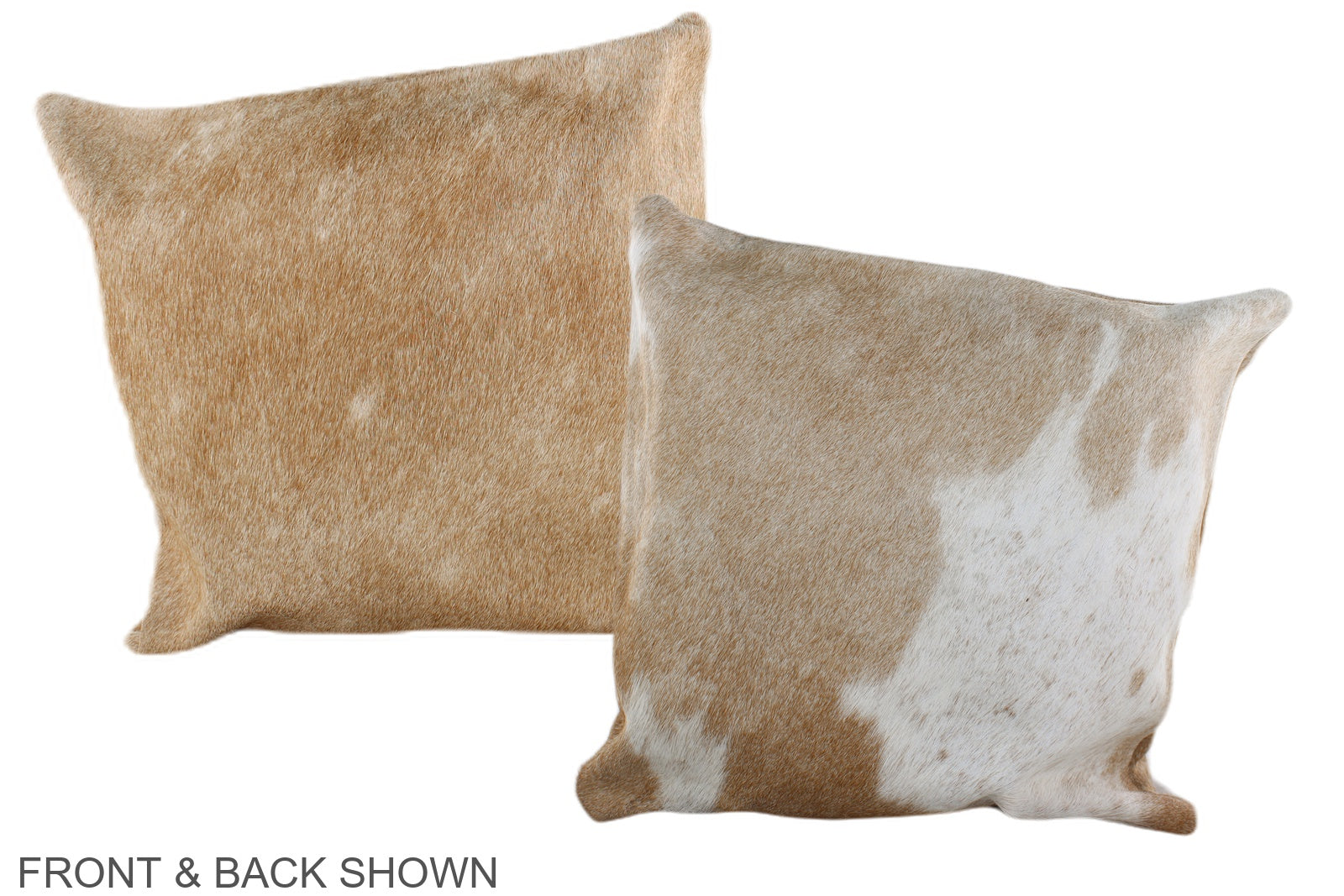 Beige and White Cowhide Pillow #A35427