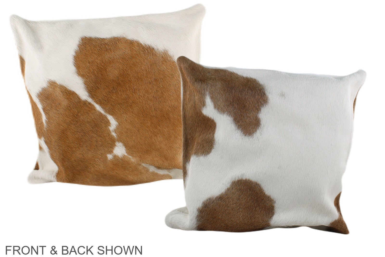 Beige and White Cowhide Pillow #A35428