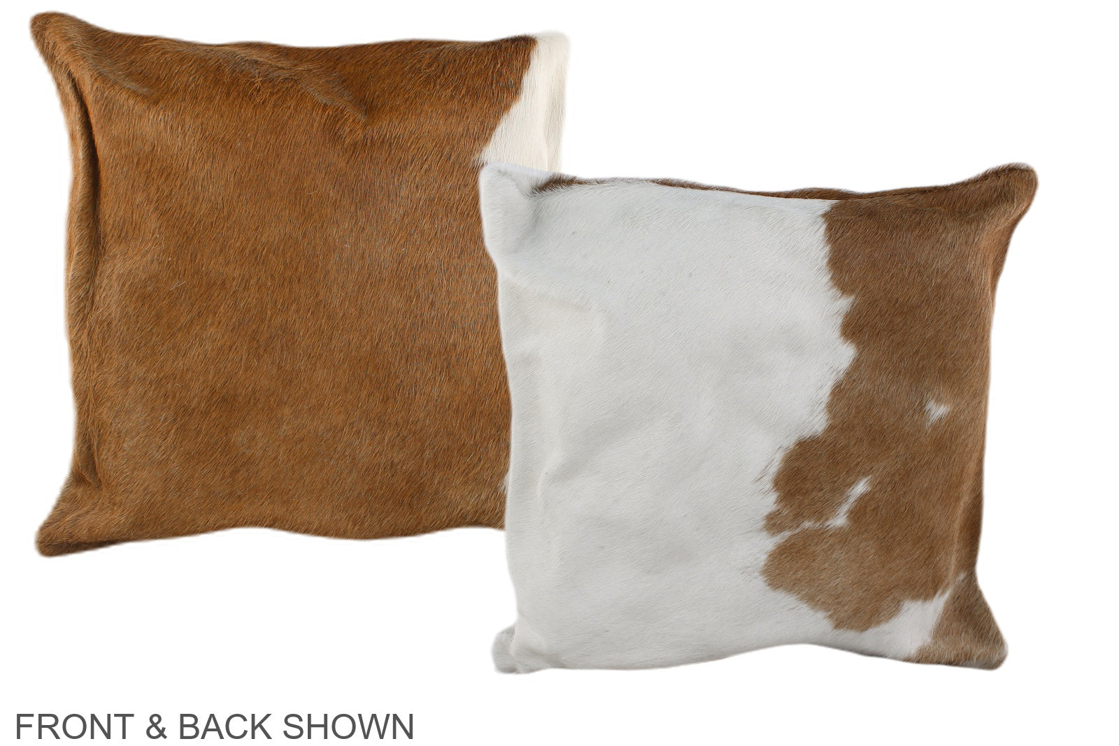 Beige and White Cowhide Pillow #A35430