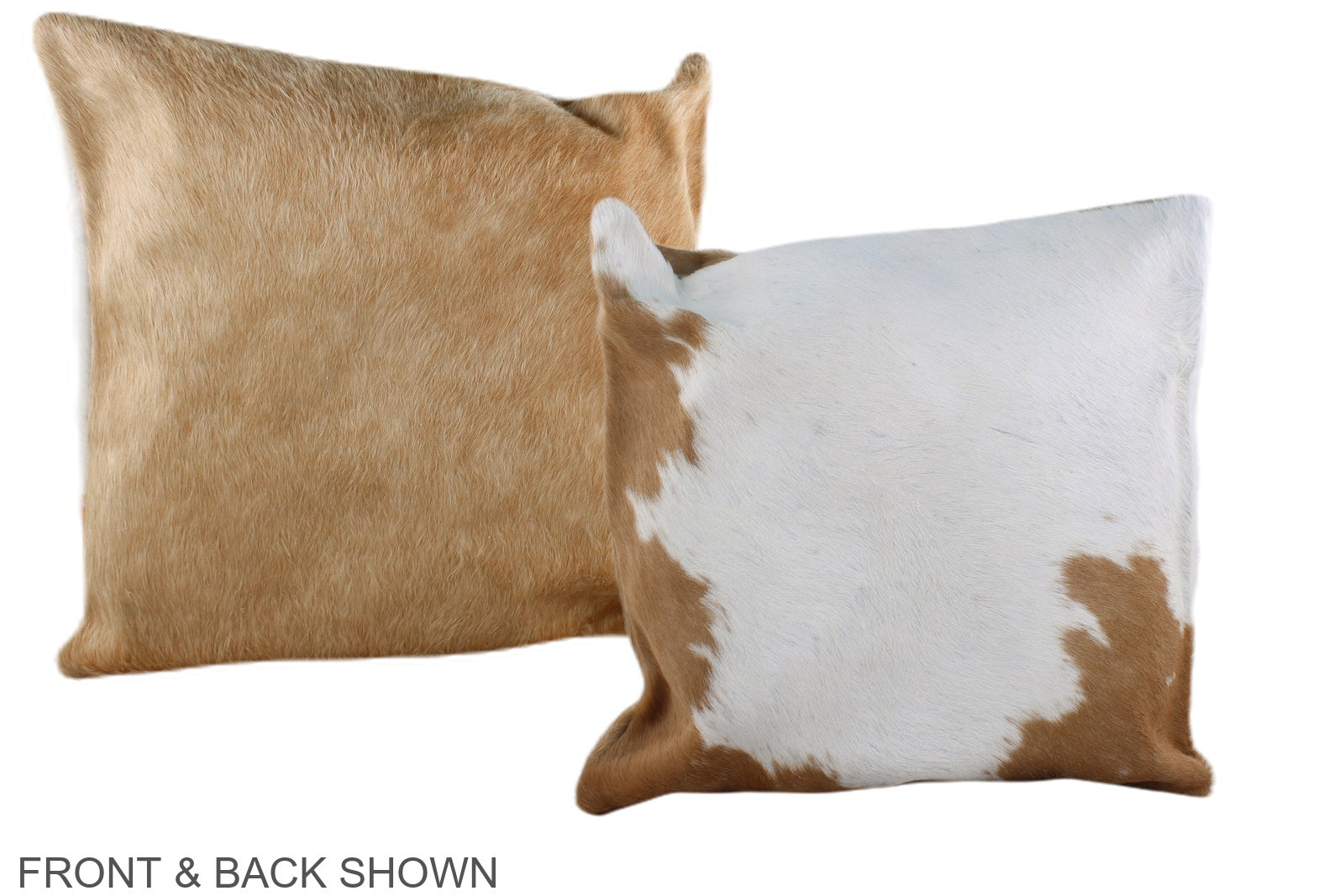 Beige and White Cowhide Pillow #A35432