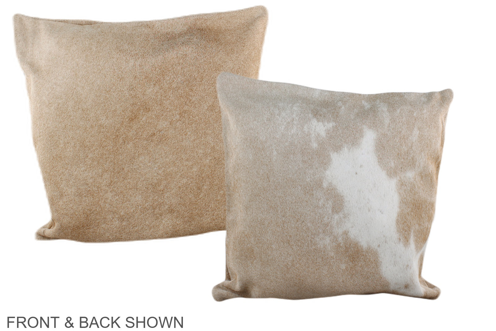 Beige and White Cowhide Pillow #A35434