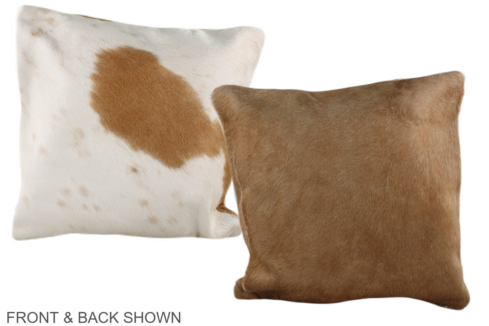 Beige and White Cowhide Pillow #A35441