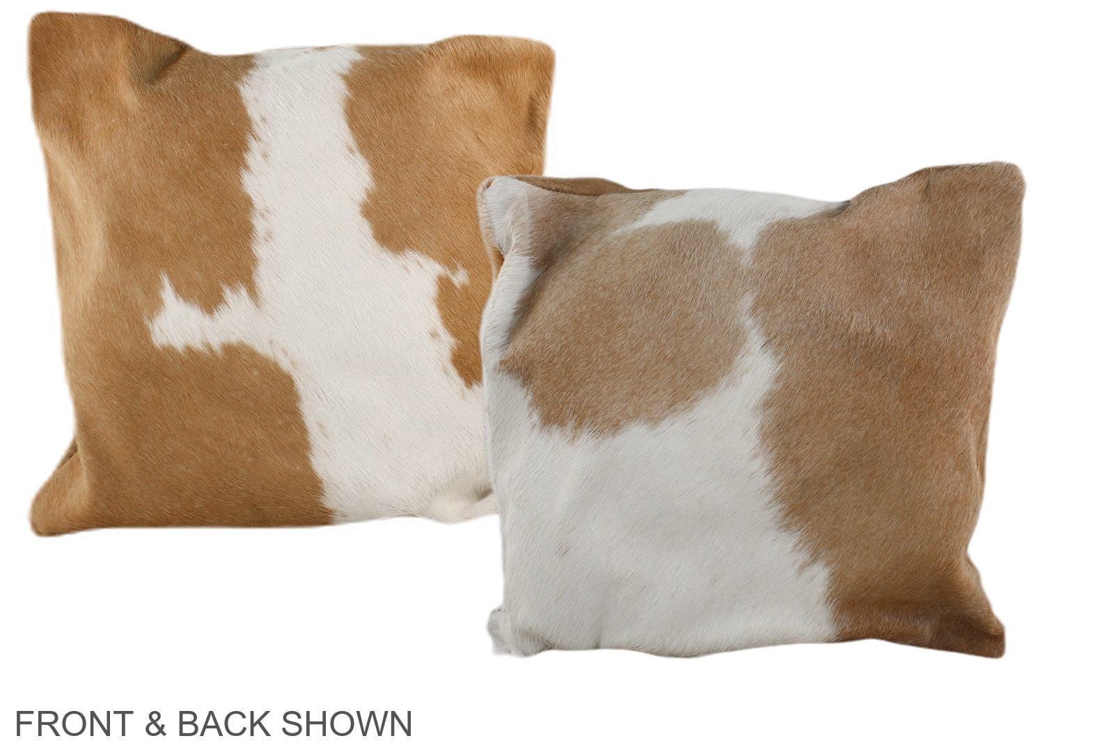 Beige and White Cowhide Pillow #A35444