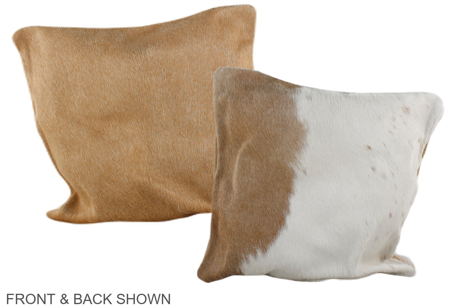 Beige and White Cowhide Pillow #A35450