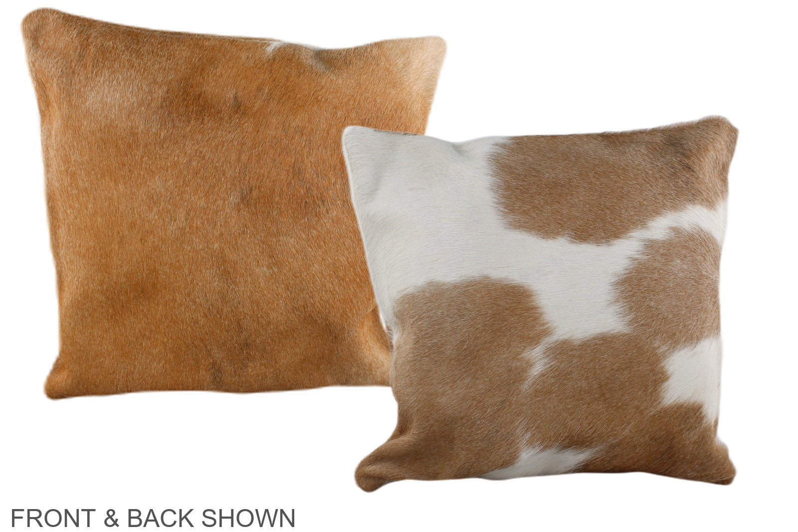 Beige and White Cowhide Pillow #A35457