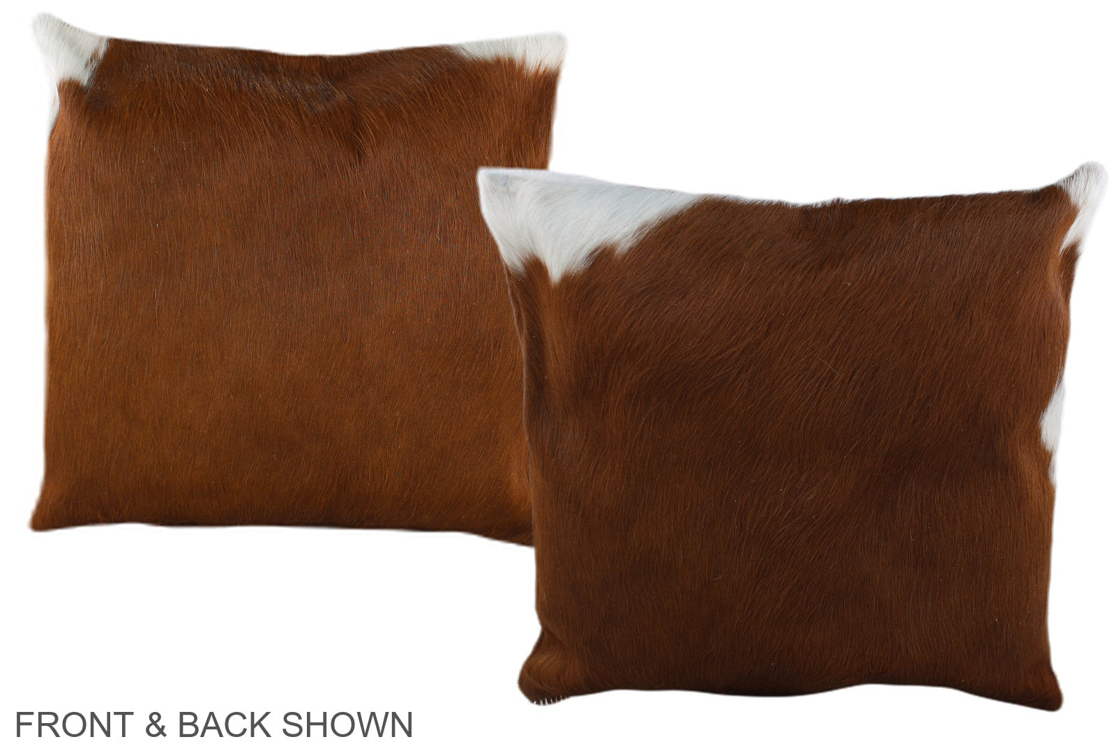 Brown and White Cowhide Pillow #A35495