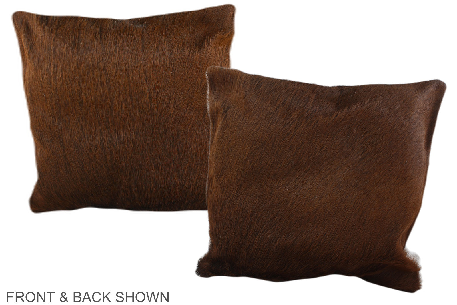 Brown with Red Cowhide Pillow #A35514