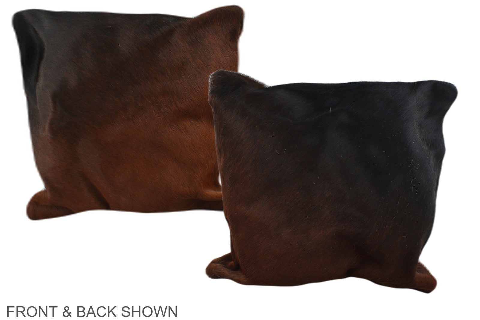 Brown with Red Cowhide Pillow #A35572