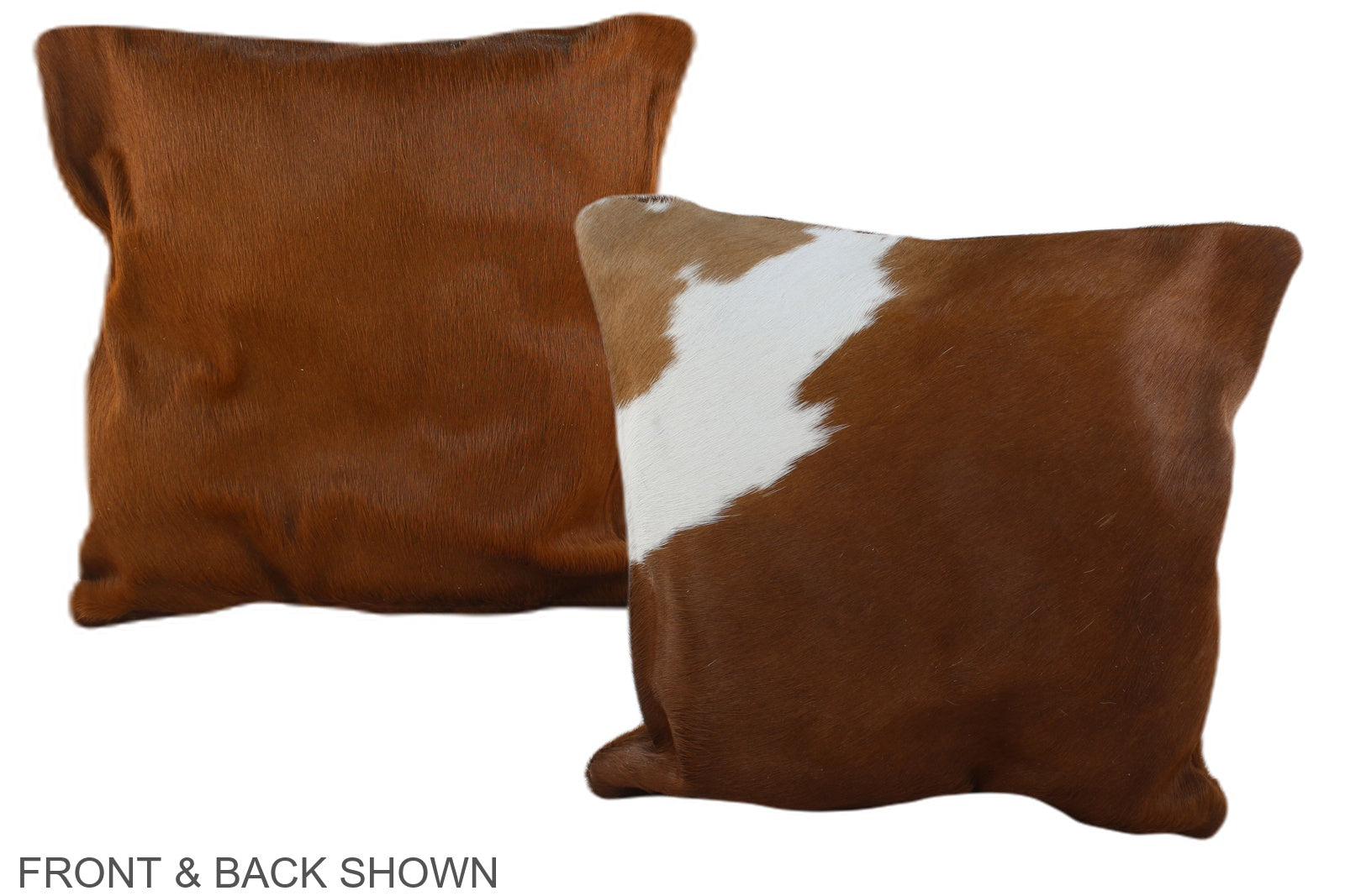 Brown and White Cowhide Pillow #A35581