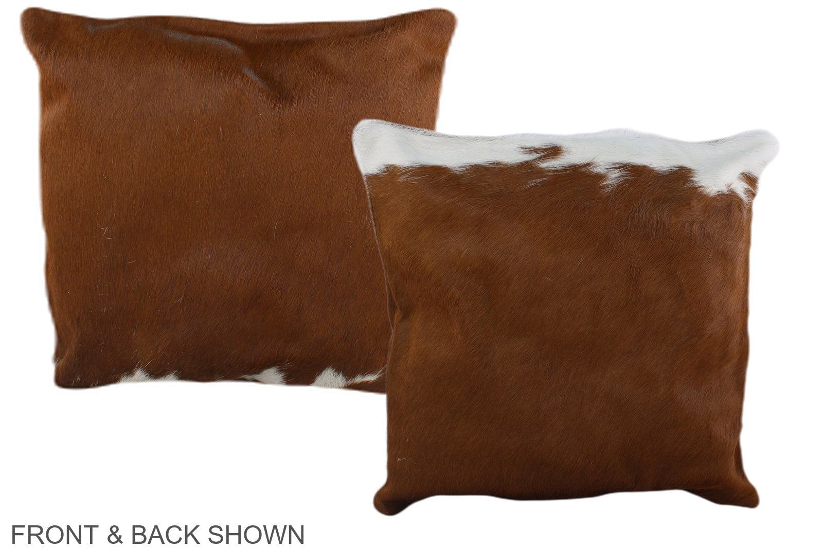 Brown and White Cowhide Pillow #A35692