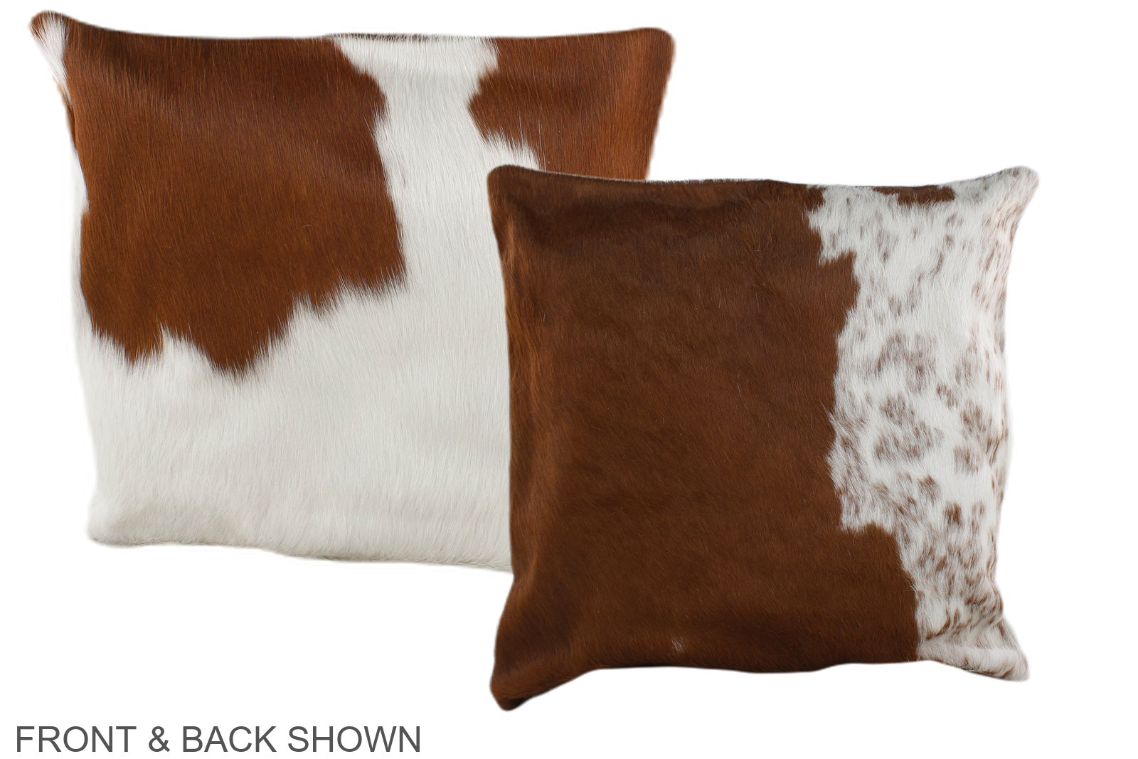 Brown and White Cowhide Pillow #A35713