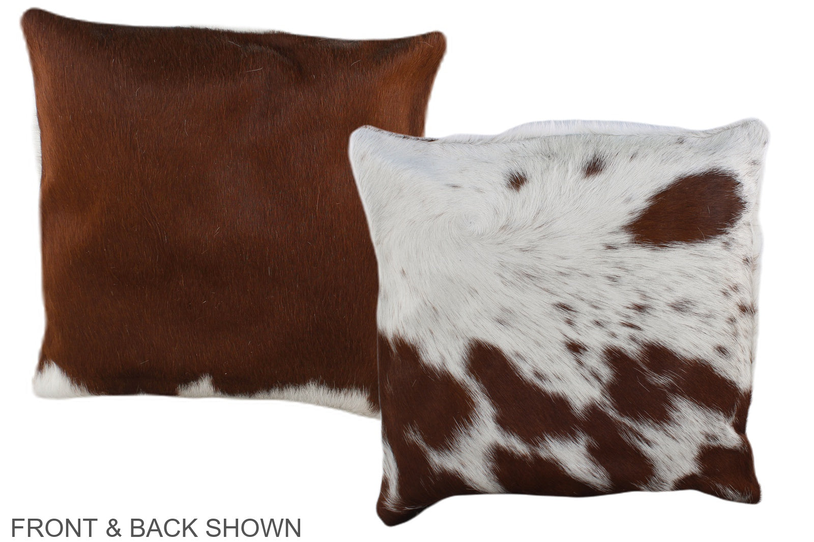 Brown and White Cowhide Pillow #A35715