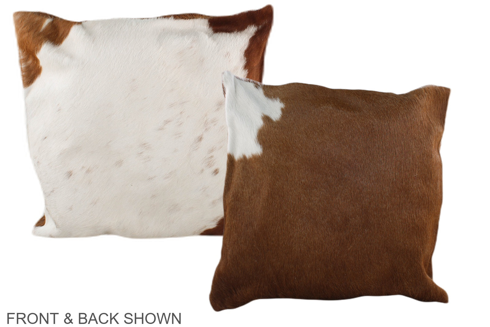 Brown and White Cowhide Pillow #A35720