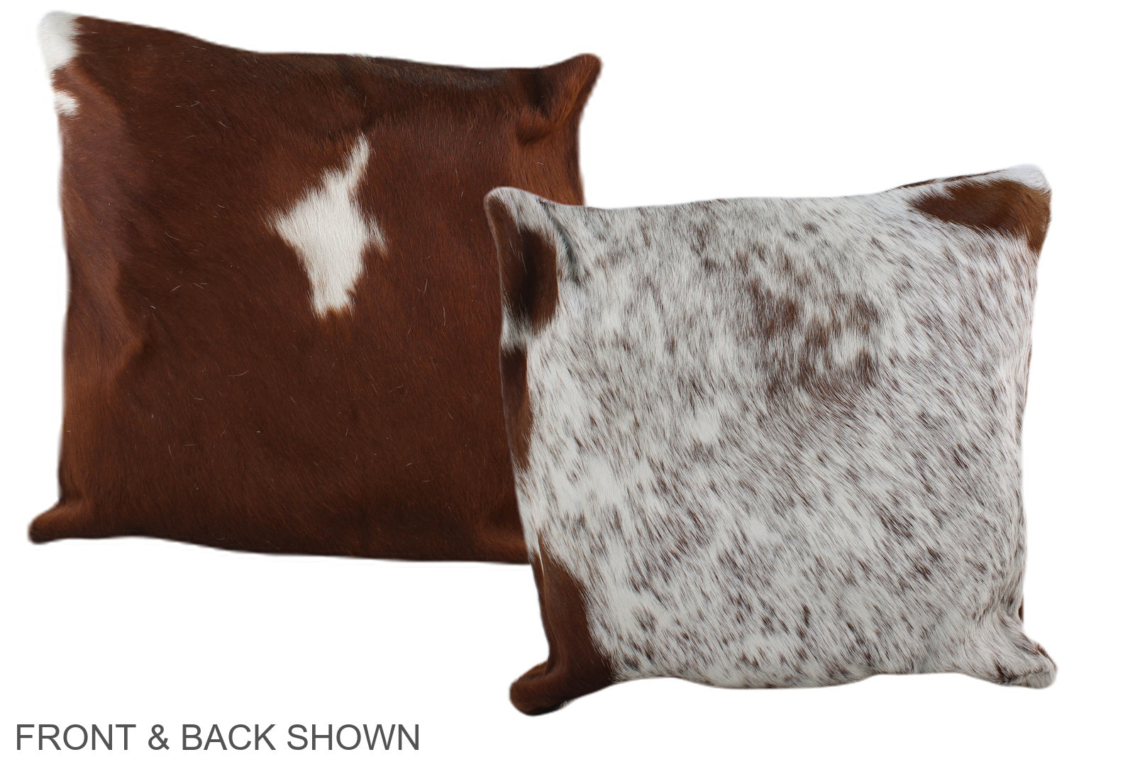 Brown and White Cowhide Pillow #A35726