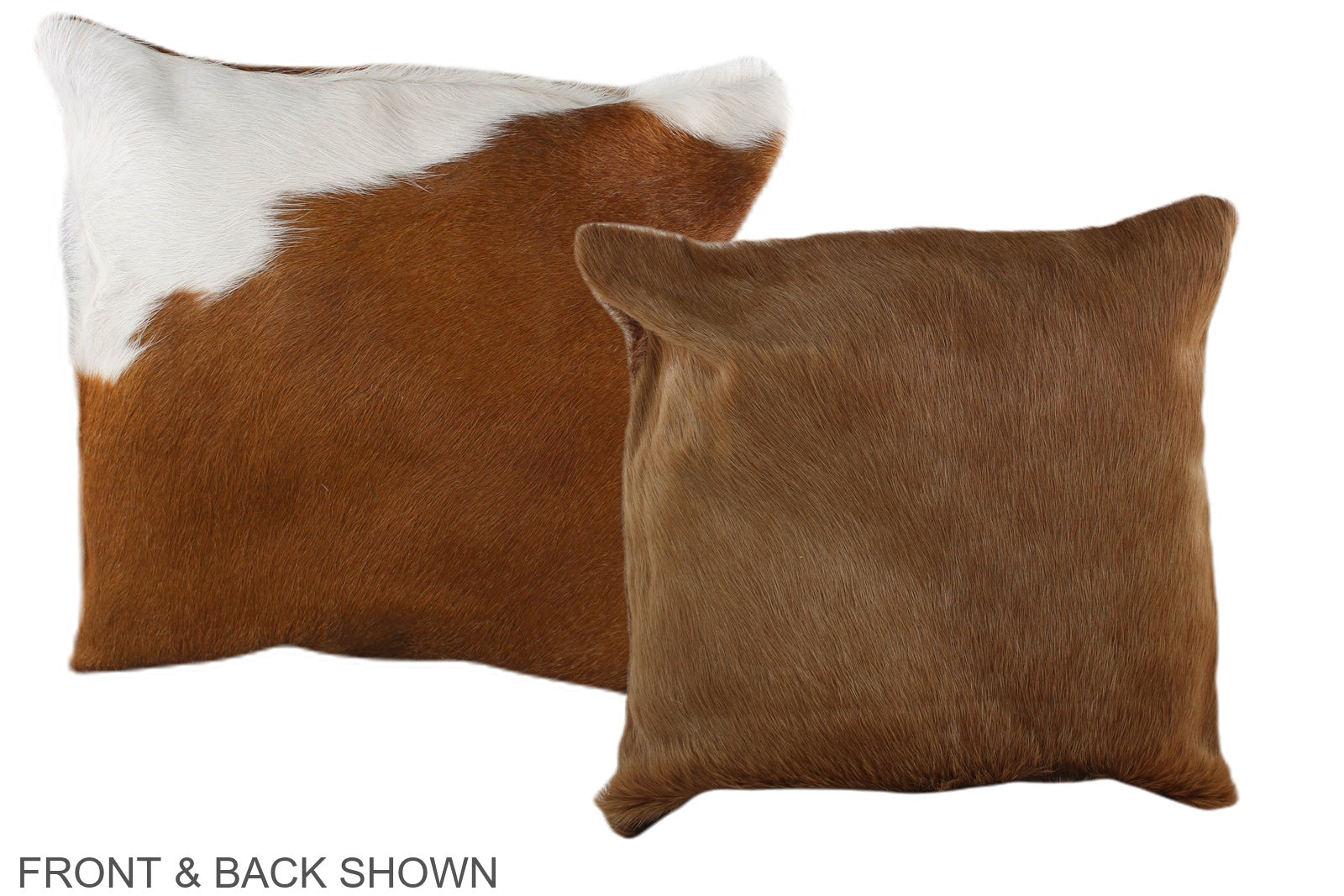 Brown and White Cowhide Pillow #A35728