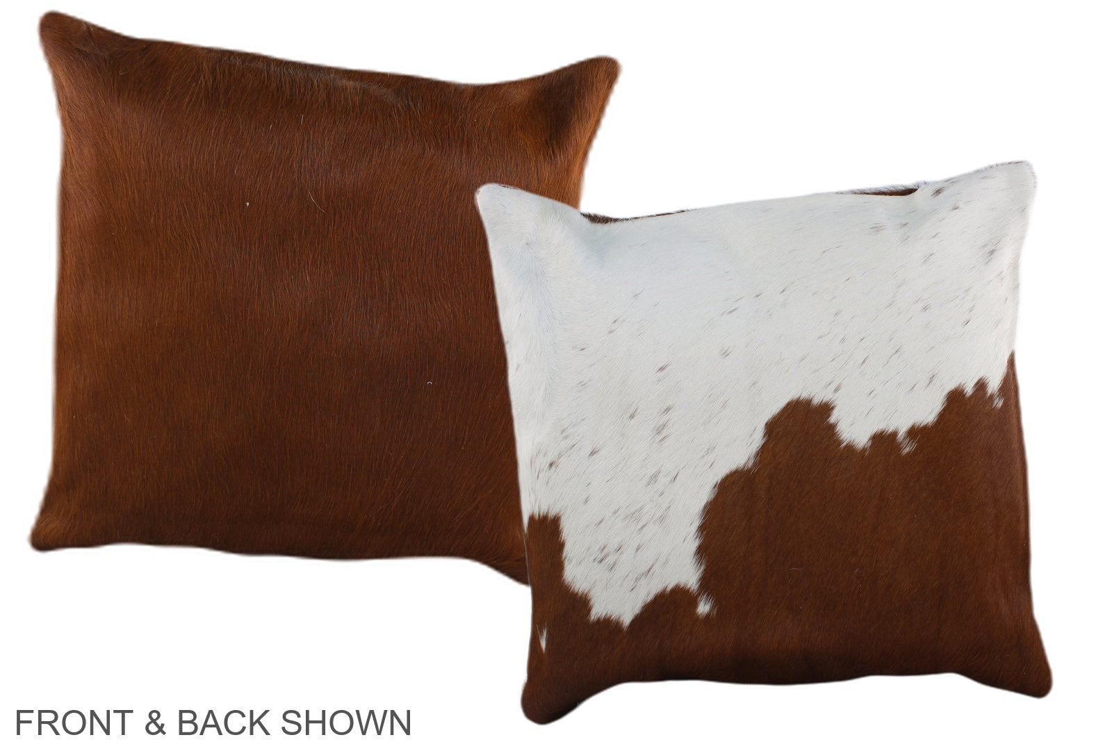 Brown and White Cowhide Pillow #A35730