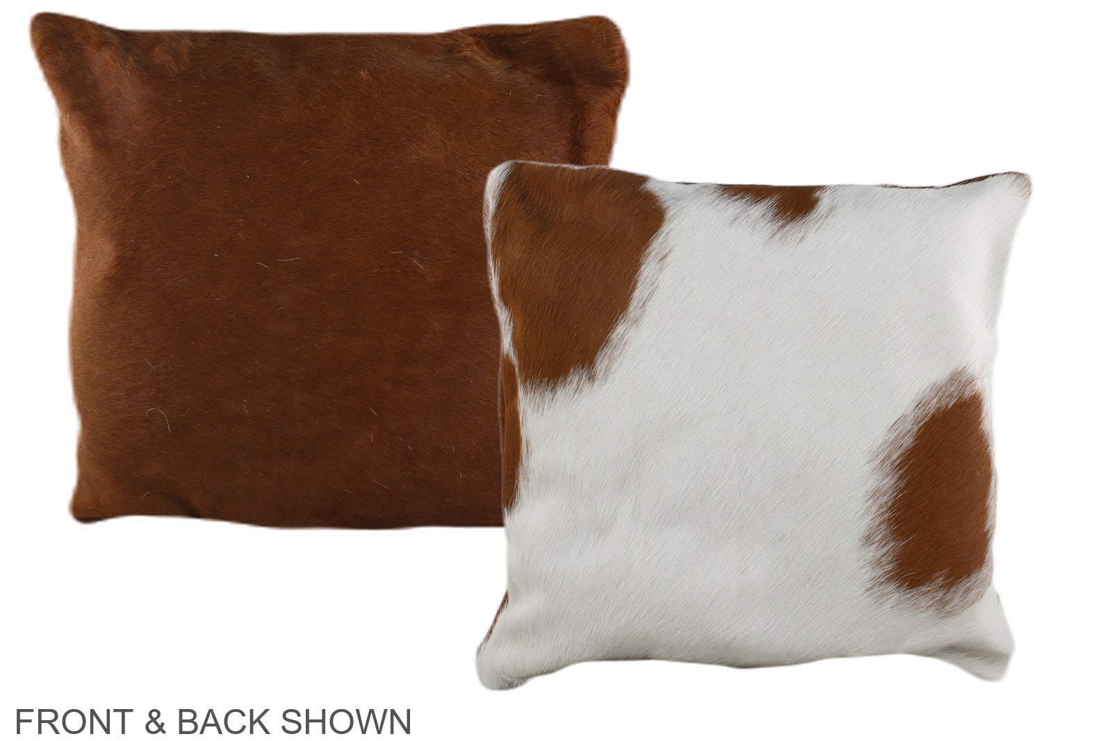 Brown and White Cowhide Pillow #A35738