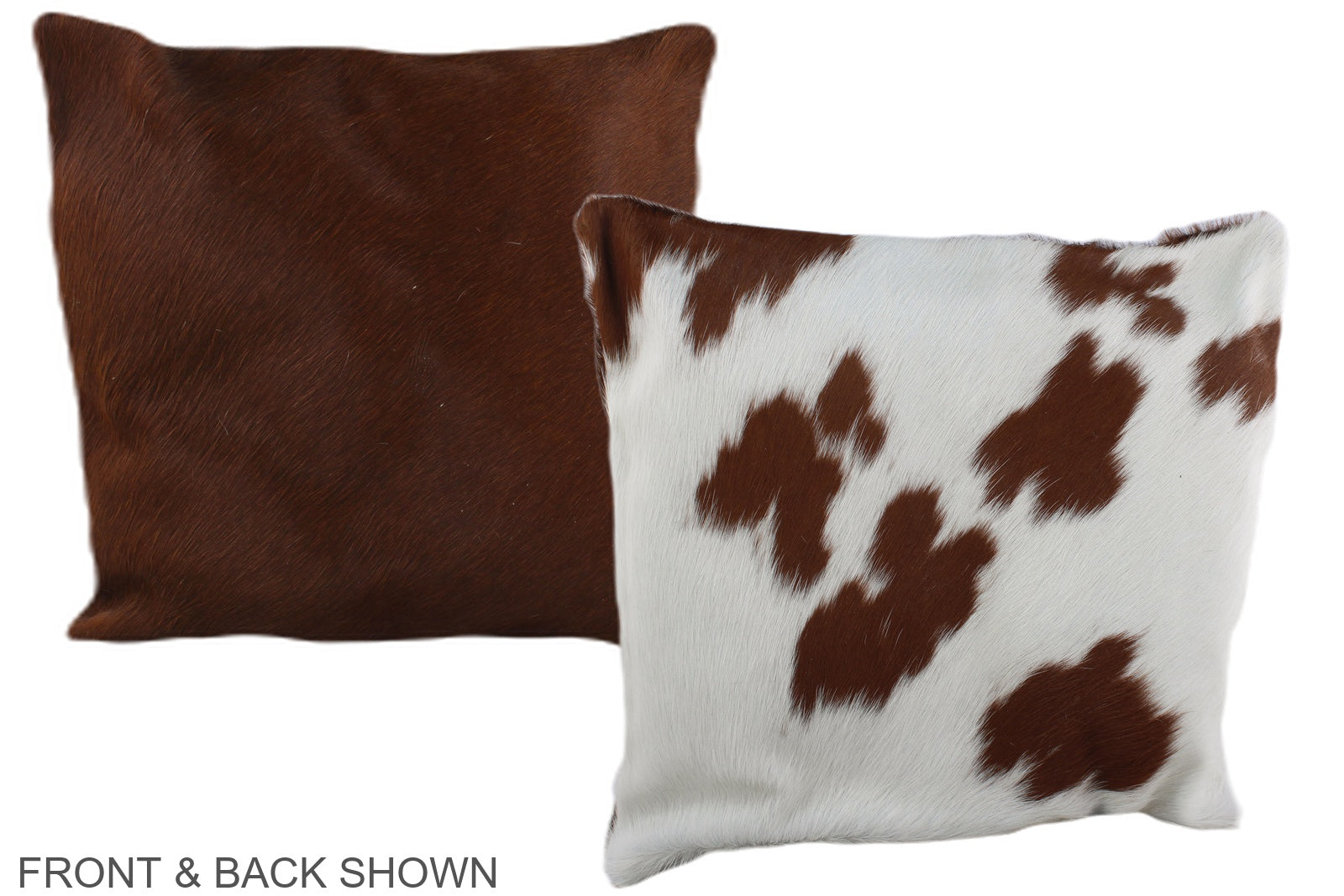 Brown and White Cowhide Pillow #A35744