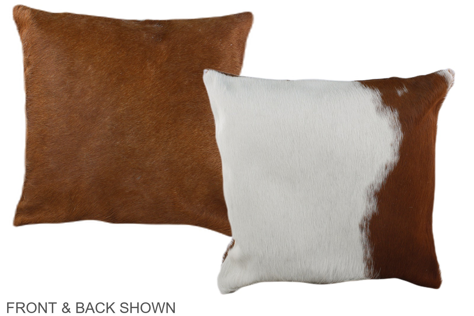 Brown and White Cowhide Pillow #A35745