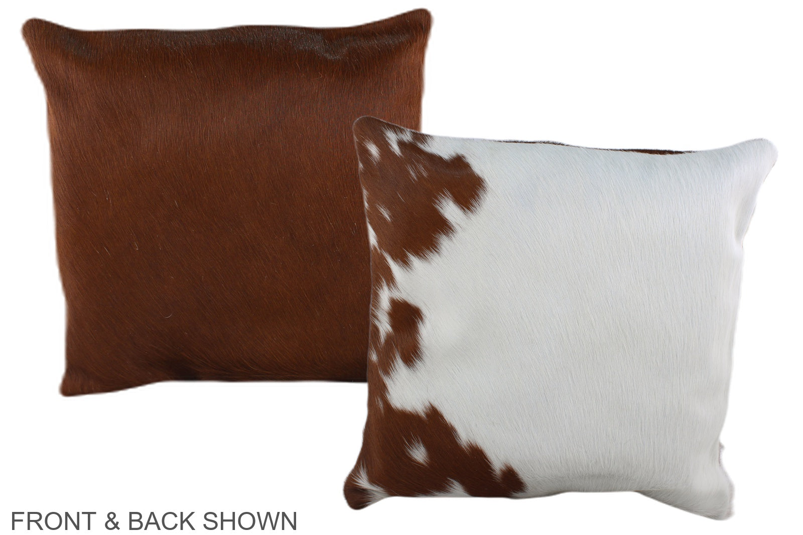 Brown and White Cowhide Pillow #A35749