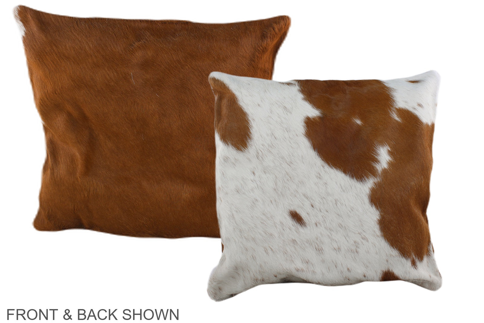 Brown and White Cowhide Pillow #A35752