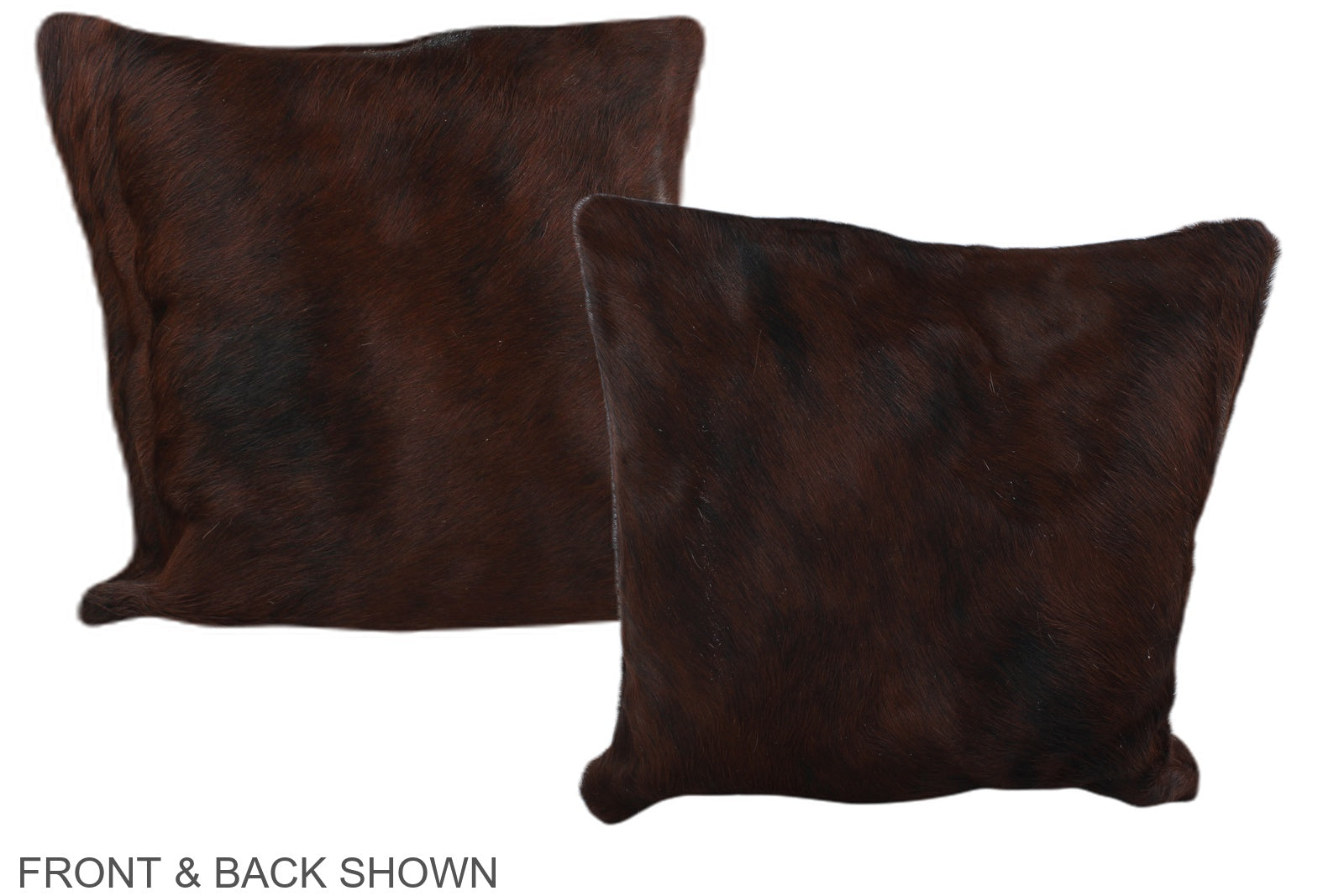 Brown with Red Cowhide Pillow #A35778