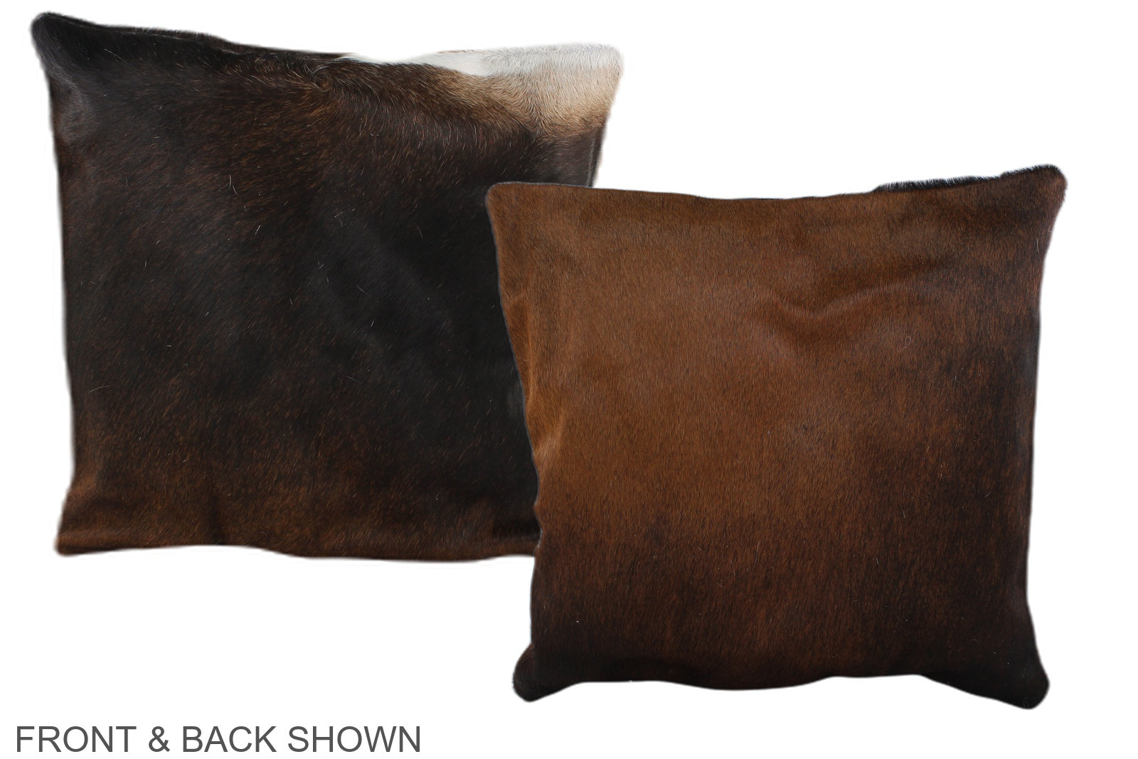 Brown with Red Cowhide Pillow #A35812