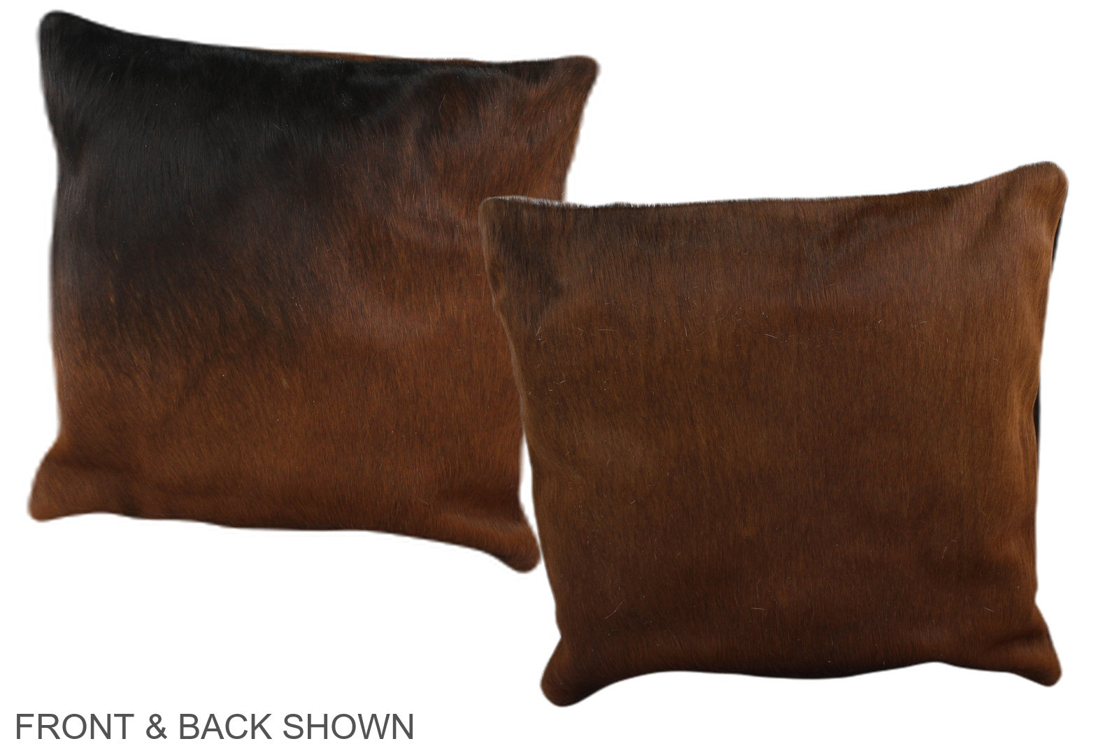 Brown with Red Cowhide Pillow #A35851