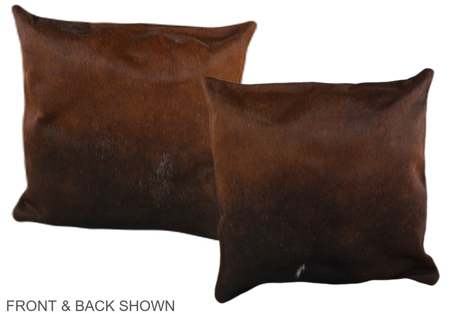 Brown with Red Cowhide Pillow #A35862