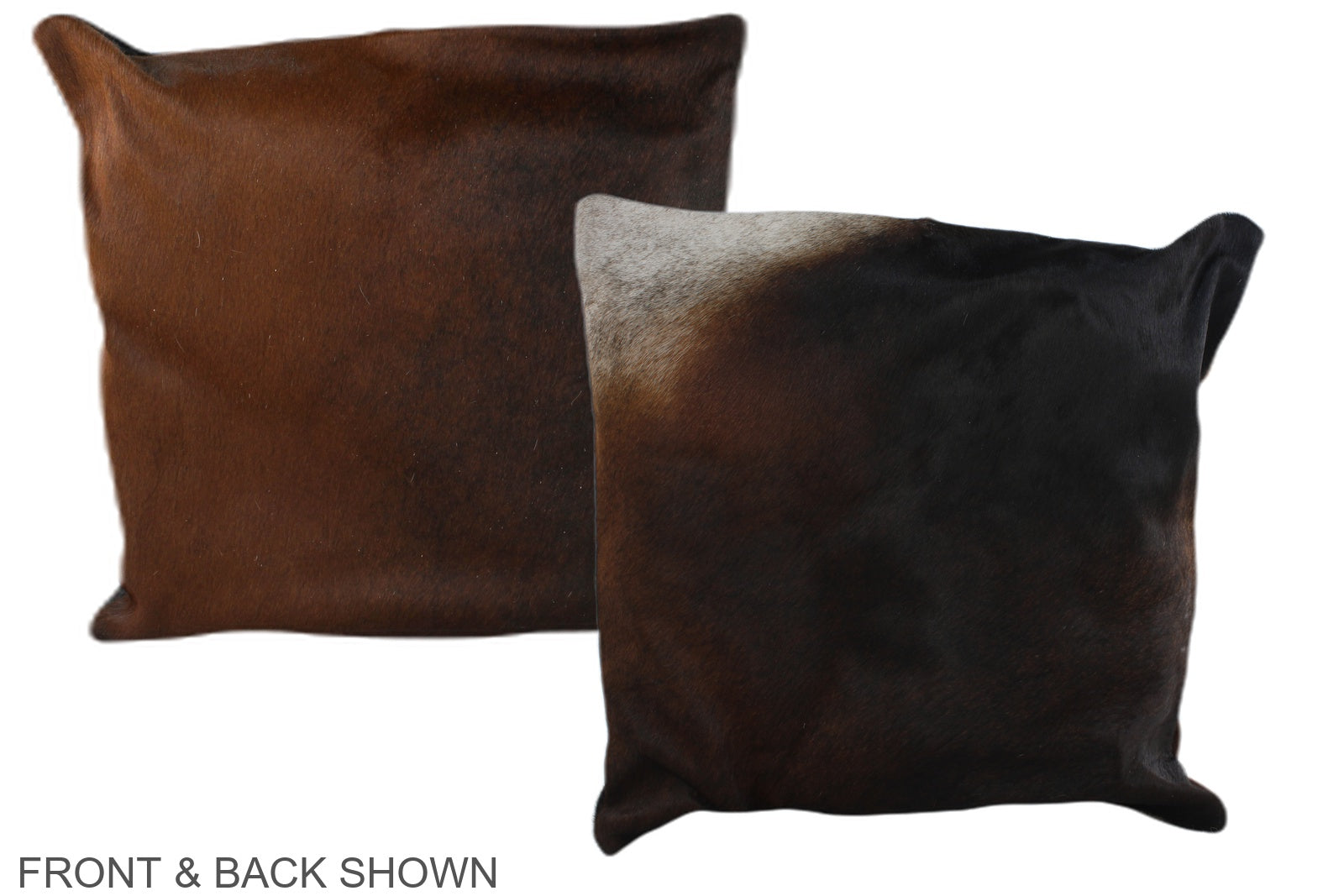 Brown with Red Cowhide Pillow #A36077