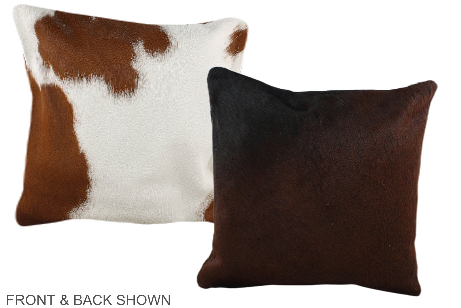 Brown with Red Cowhide Pillow #A36112