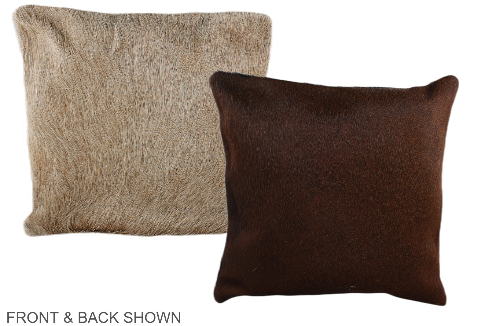 Brown with Red Cowhide Pillow #A36130