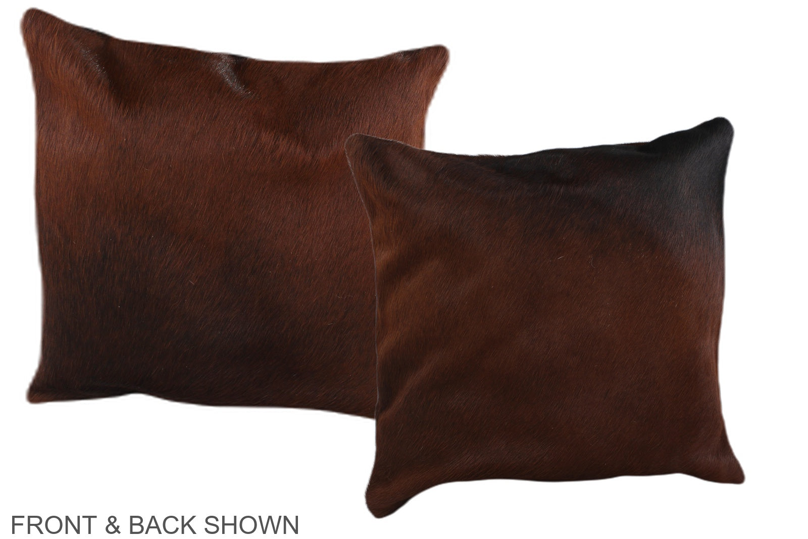 Brown with Red Cowhide Pillow #A36196