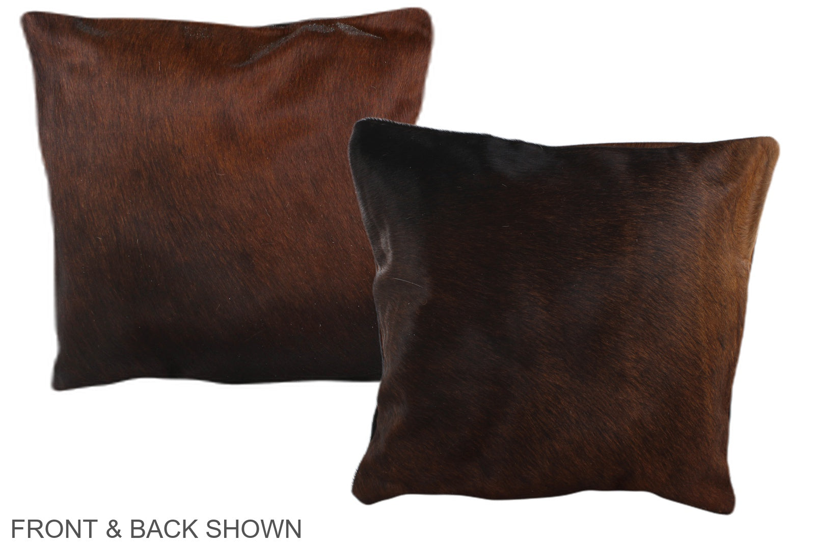 Brown with Red Cowhide Pillow #A36263