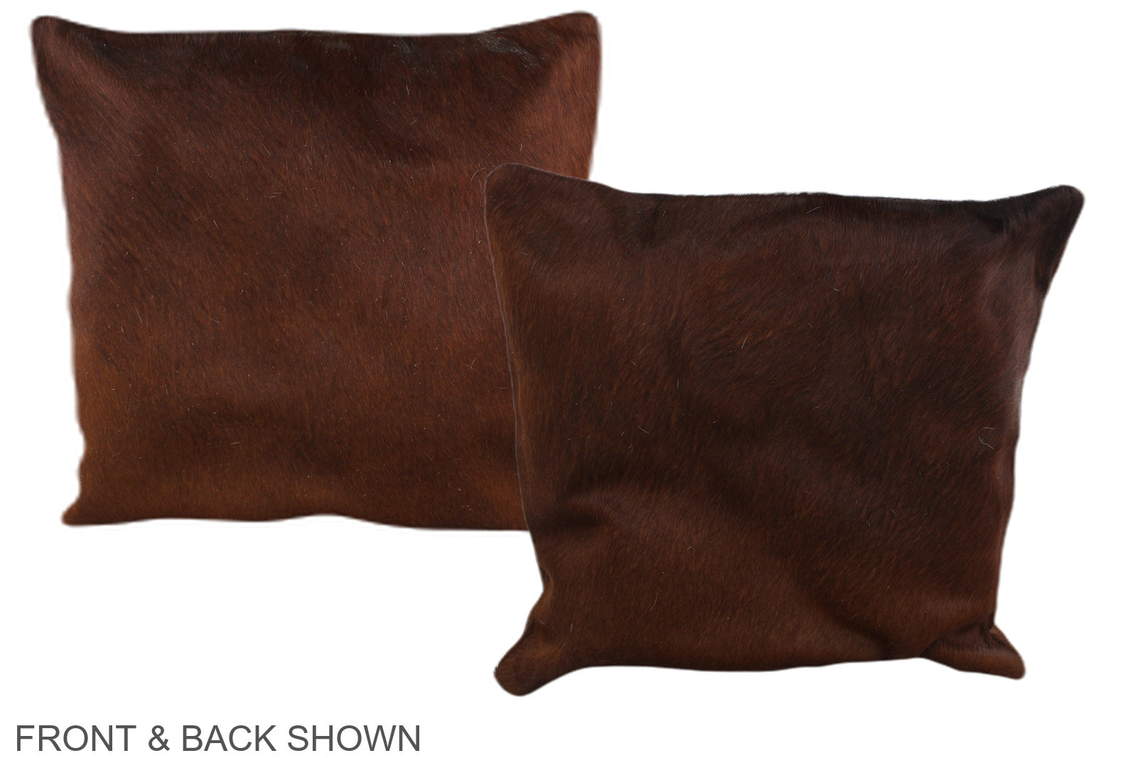 Brown with Red Cowhide Pillow #A36275