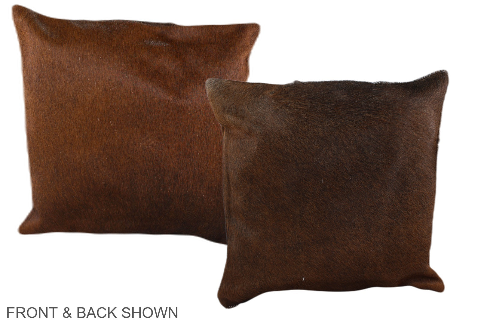 Brown with Red Cowhide Pillow #A36352