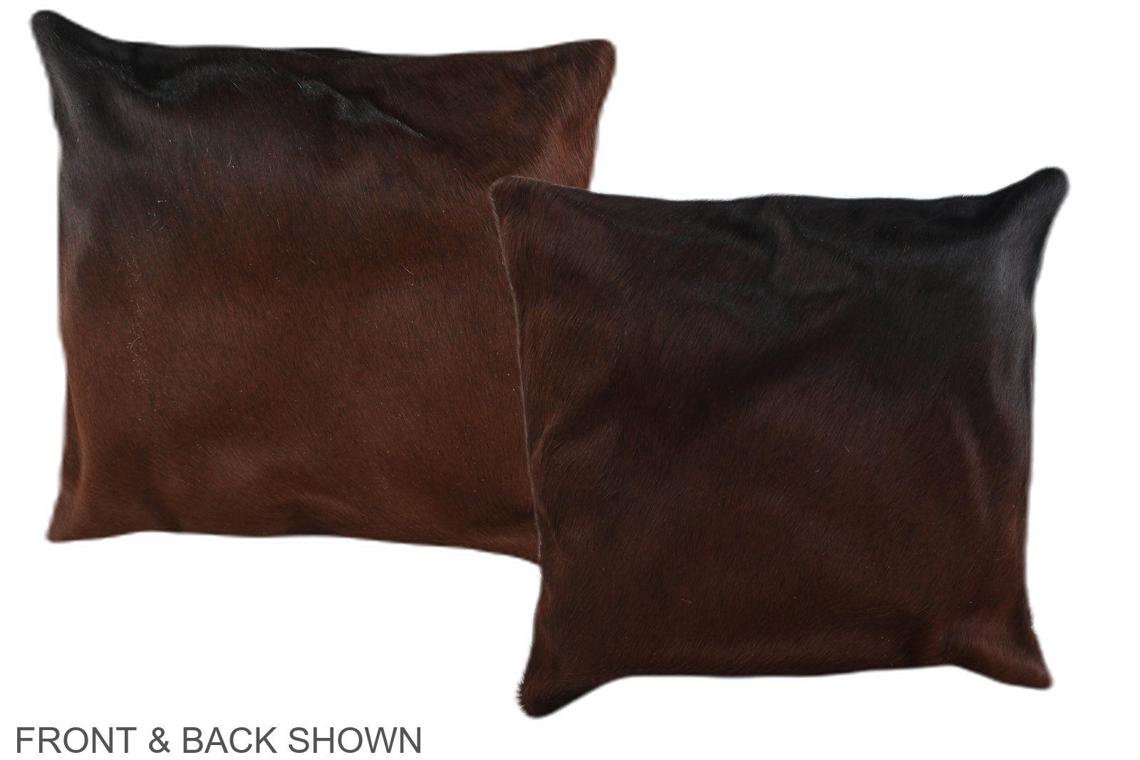 Brown with Red Cowhide Pillow #A36366