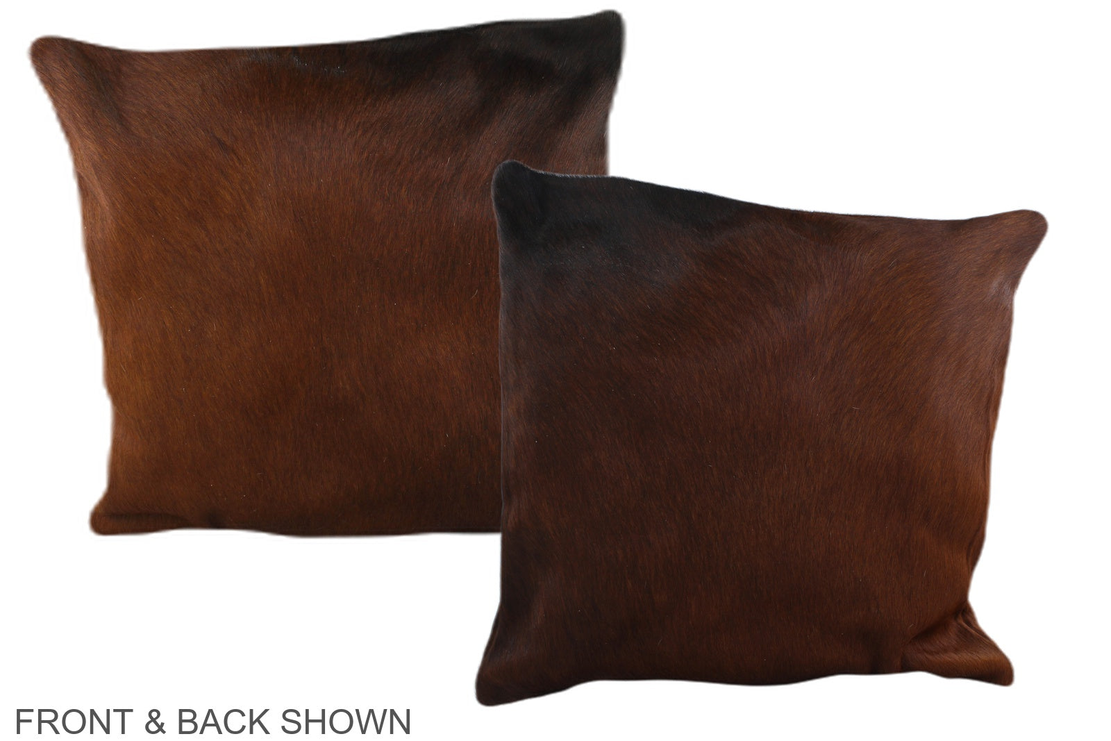 Brown with Red Cowhide Pillow #A36535