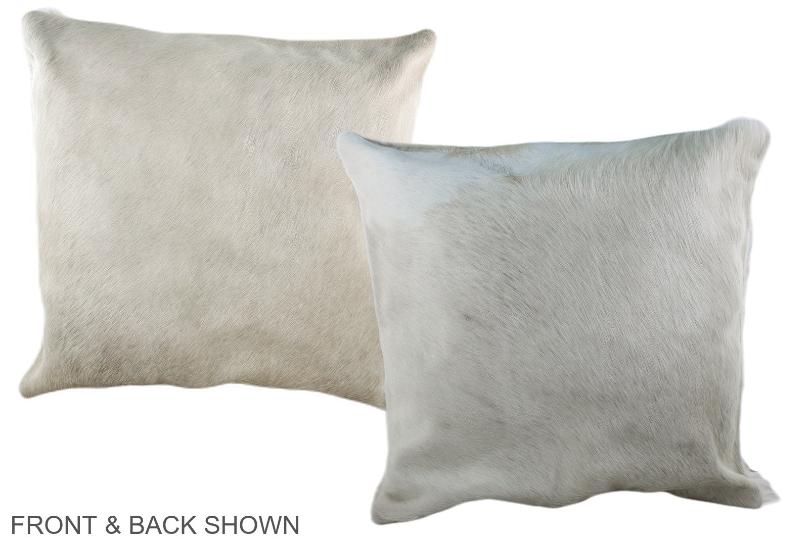 Solid White Cowhide Pillow #A36576