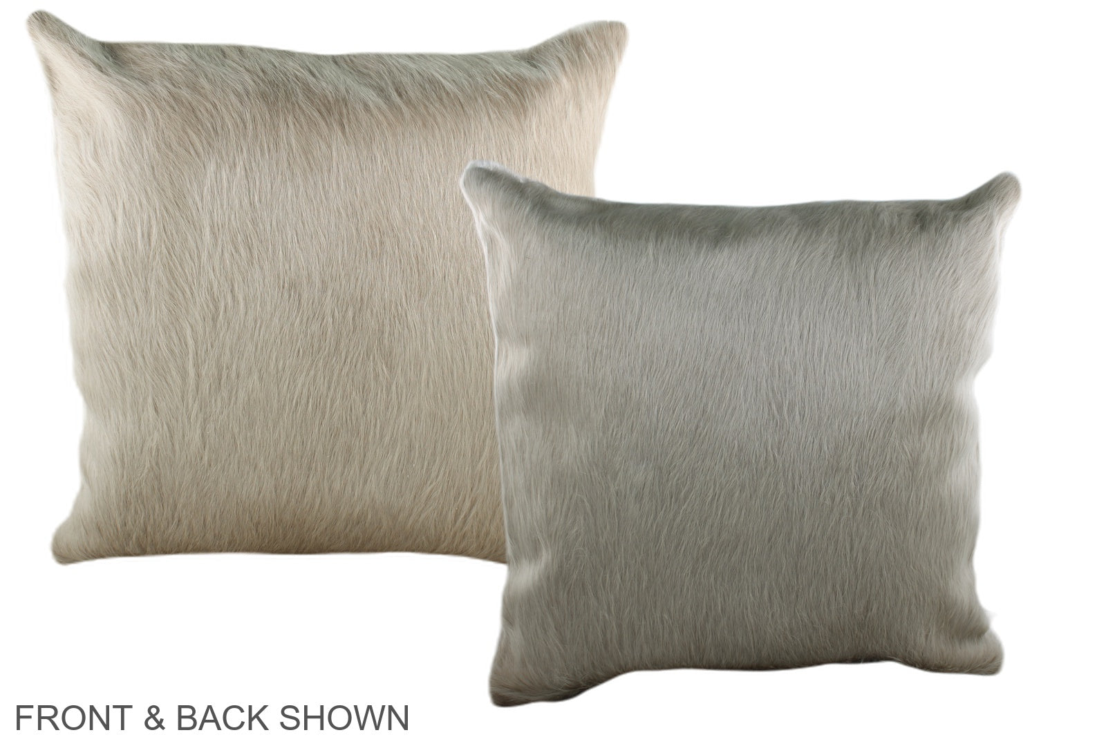 Solid White Cowhide Pillow #A36580